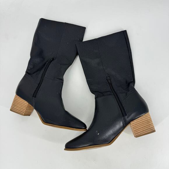 Intentionally Blank Carlos Leather Tall Boot in Black - Picture 8 of 11